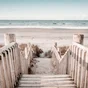 Toile imprimée Escalier Plage, ARTIS, l.30 x H.30 cm