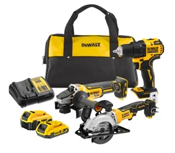 Set de 3 outils sans fil DEWALT Dck373mdr-qw, 18 V 4 Ah, 2 batteries BRUSHLESS DUAL RUN