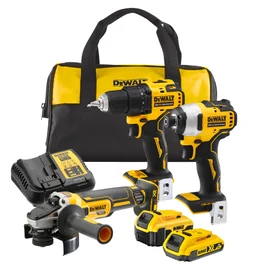 Set de 3 outils sans fil DEWALT Dck371mdr-qw, 18 V 4 Ah, 2 batteries BRUSHLESS DUAL RUN