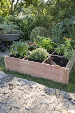 Carré potager naturel L.120 x l.120 x H.35 cm