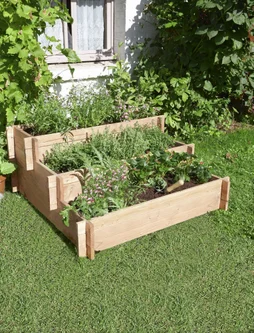 Carré potager naturel L.100 x l.100 x H.49 cm