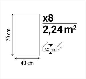 Dalle murale PVC sans bois noir brillant ARTENS, L.70 x l.40 cm, Ep.4.2 mm