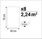 Dalle murale PVC sans bois gris structuré ARTENS, L.70 x l.40 cm, Ep.4.2 mm