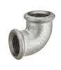Raccord coudé 90° pour pour tube en acier galvanisé, femelle/femelle, diam. 33 x 42 mm