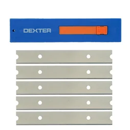Lot de 5 lames DEXTER pour grattoir 100 mm
