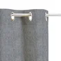 Rideau occultant thermique velours chenille, Auriane gris l.140 x H.280 cm,