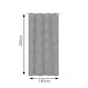 Rideau occultant thermique velours chenille, Auriane gris l.140 x H.280 cm,