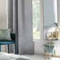 Rideau occultant thermique velours chenille, Auriane gris l.140 x H.280 cm,