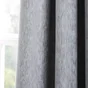 Rideau occultant thermique velours chenille, Auriane gris l.140 x H.280 cm,