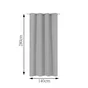 Rideau occultant aspect velours, Annalise gris l.140 x H.280 cm