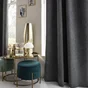 Rideau occultant thermique velours chenille, Auriane anthracite l.140 x H.280cm,