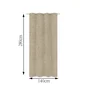 Rideau occultant thermique velours chenille, Auriane beige l.140 x H.280 cm