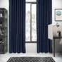 Rideau occultant, Alycia bleu encre l.140 x H.280 cm INSPIRE