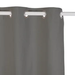 Rideau occultant aspect lin, Aleyna gris anthracite l.140 x H.280 cm