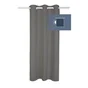Rideau occultant aspect lin, Aleyna gris anthracite l.140 x H.280 cm