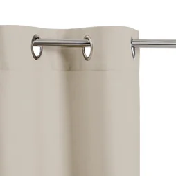 Rideau occultant aspect velours, Annalise beige l.140 x H.280 cm