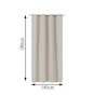 Rideau occultant aspect velours, Annalise beige l.140 x H.280 cm