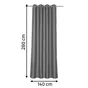 Rideau obscurcissant, Alycia gris anthracite l.140 x H.280 cm INSPIRE
