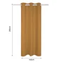 Rideau occultant aspect lin, Aleyna jaune moutarde l.140 x H.280 cm