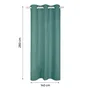 Rideau occultant aspect lin, Aleyna vert  l.140 x H.280 cm