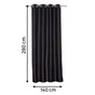 Rideau obscurcissant, Alycia noir l.140 x H.280 cm INSPIRE