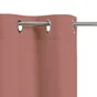 Rideau occultant aspect velours, Annalise rose l.140 x H.280 cm