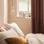 Rideau occultant aspect velours, Annalise rose l.140 x H.280 cm