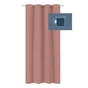 Rideau occultant aspect velours, Annalise rose l.140 x H.280 cm