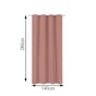 Rideau occultant aspect velours, Annalise rose l.140 x H.280 cm