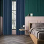 Rideau obscurcissant, Alycia bleu fjord l.140 x H.280 cm INSPIRE