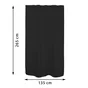Doublure occultante Caleb pour rideau, l.135 x H.265 cm noir