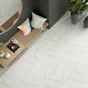 Carrelage sol intérieur / mur intérieur effet marbre blanc Samos 2 l.45 x L.45 cm