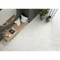 Carrelage sol intérieur / mur intérieur effet marbre blanc Samos 2 l.45 x L.45 cm
