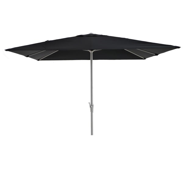 Parasol droit carré, NATERIAL Aura, L.285 x l.285 cm,  gris