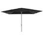 Parasol droit carré, NATERIAL Aura, L.285 x l.285 cm,  gris