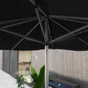 Parasol droit carré, NATERIAL Aura, L.285 x l.285 cm,  gris