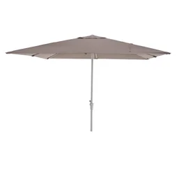 Mât central de parasol NATERIAL Aura taupe carré, L.285 x l.285 cm