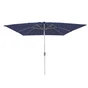 Parasol droit carré, NATERIAL Aura, L.285 x l.285 cm, bleu