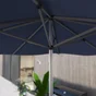 Parasol droit carré, NATERIAL Aura, L.285 x l.285 cm, bleu