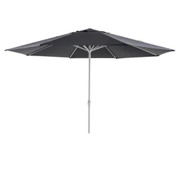 Parasol droit octogonal, NATERIAL Aura, L.394 x l.285 cm, gris
