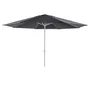 Parasol droit octogonal, NATERIAL Aura, L.394 x l.285 cm, gris
