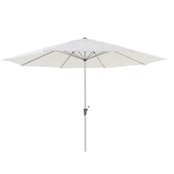 Parasol droit octogonal, NATERIAL Aura , L.394 x l.285 cm, blanc