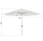 Parasol droit octogonal, NATERIAL Aura , L.394 x l.285 cm, blanc