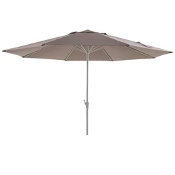Parasol droit octogonal, NATERIAL Aura, L.394 x l.394 cm, taupe