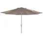 Parasol droit octogonal, NATERIAL Aura, L.394 x l.394 cm, taupe