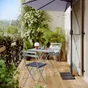 Chaise de jardin NATERIAL Flora en acier bleu