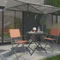 Fauteuil de jardin en acier, NATERIAL Emys, orange cuivré