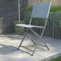 Chaise de jardin en acier, NATERIAL Emys, bleu