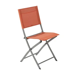 Chaise de jardin en acier, NATERIAL Emys, orange cuivré
