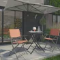 Chaise de jardin en acier, NATERIAL Emys, orange cuivré
